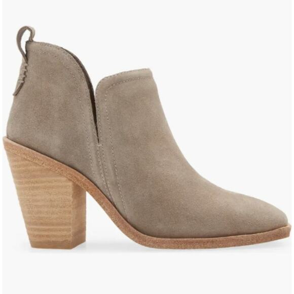 JEFFREY CAMPBELL ROSEE SUEDE BOOTIES TAUPE WOMENS SIZE 10 NWOB - Picture 2 of 16